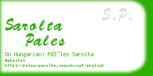 sarolta pales business card